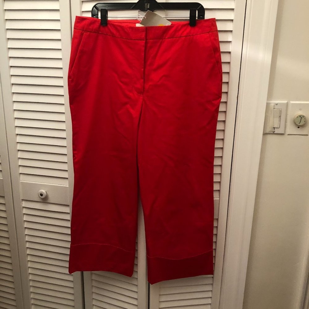 Boden Red Wide Leg Pants